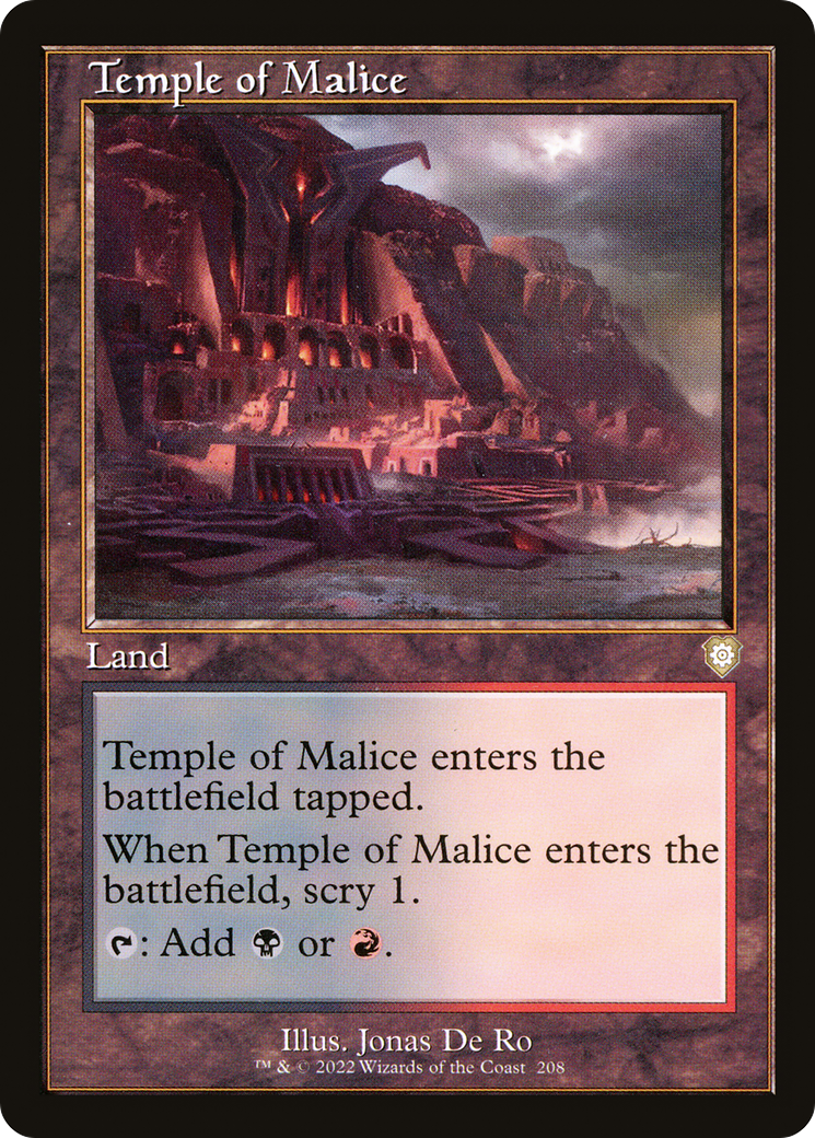 Temple of Malice (Retro Frame) (BRC-208)  - The Brothers' War Commander