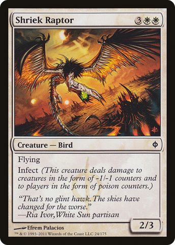 Shriek Raptor (NPH-024)  Foil - New Phyrexia