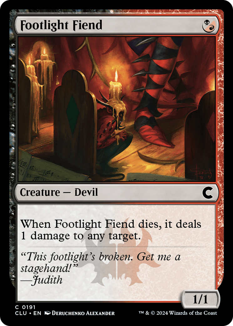 Footlight Fiend (CLU-191)  - Ravnica: Clue Edition