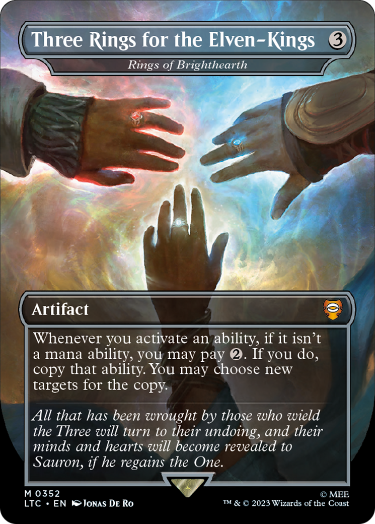 Three Rings for the Elven-Kings - Rings of Brighthearth (LTC-352)  - Tales of Middle-earth Commander / Three Rings for the Elven-Kings (Borderless)