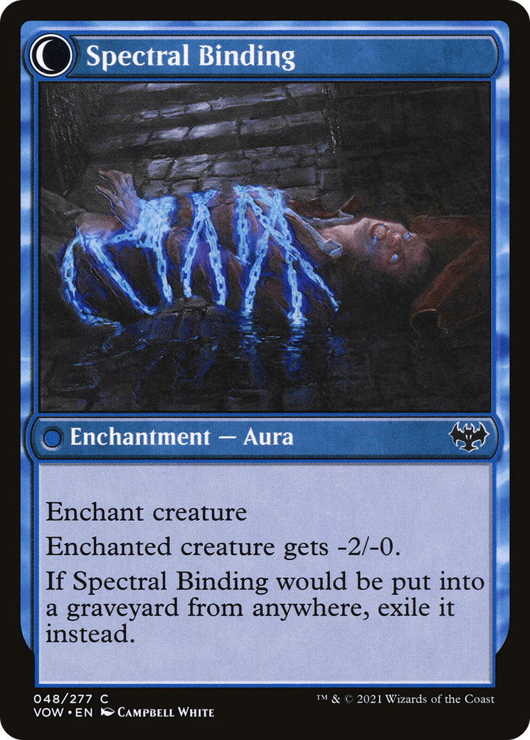 Binding Geist (VOW-048)  Foil - Innistrad: Crimson Vow: (Double Faced Transform)