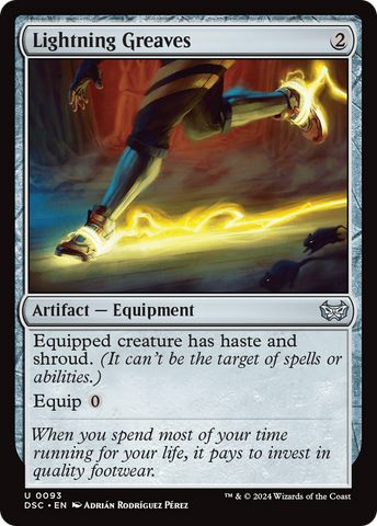 Lightning Greaves (DSC-093)  - Duskmourn: House of Horror Commander