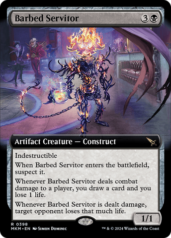 Barbed Servitor (Extended Art) (MKM-398) - Murders at Karlov Manor: (Extended Art)