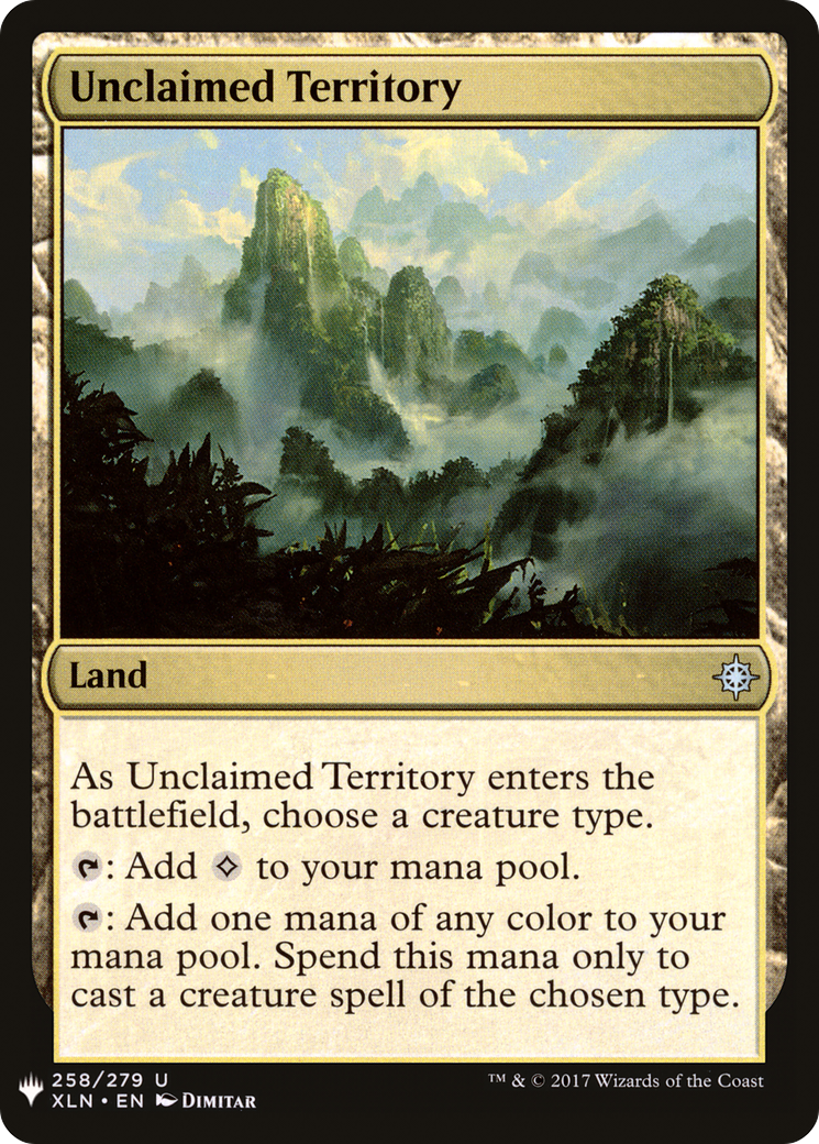 Unclaimed Territory (LIST-XLN-258)  - The List