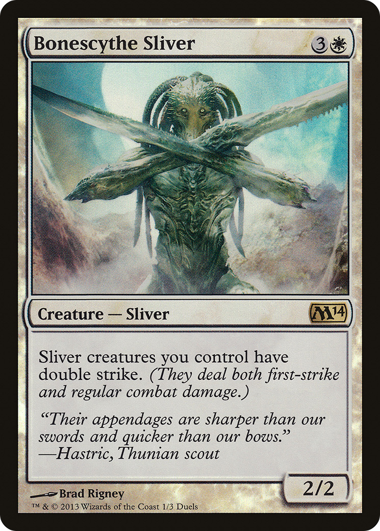 Bonescythe Sliver (MEDIA-001)  Foil - Duels of the Planeswalkers 2014 Promos