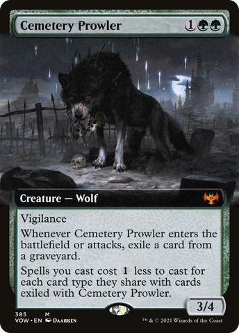 Cemetery Prowler (Extended Art) (VOW-385)  Foil - Innistrad: Crimson Vow: (Extended Art)