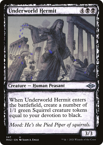 Underworld Hermit (Showcase) (MH2-347)  - Modern Horizons 2: (Showcase)