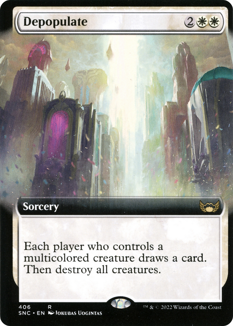 Depopulate (Extended Art) (SNC-406) - Streets of New Capenna: (Extended Art) Foil