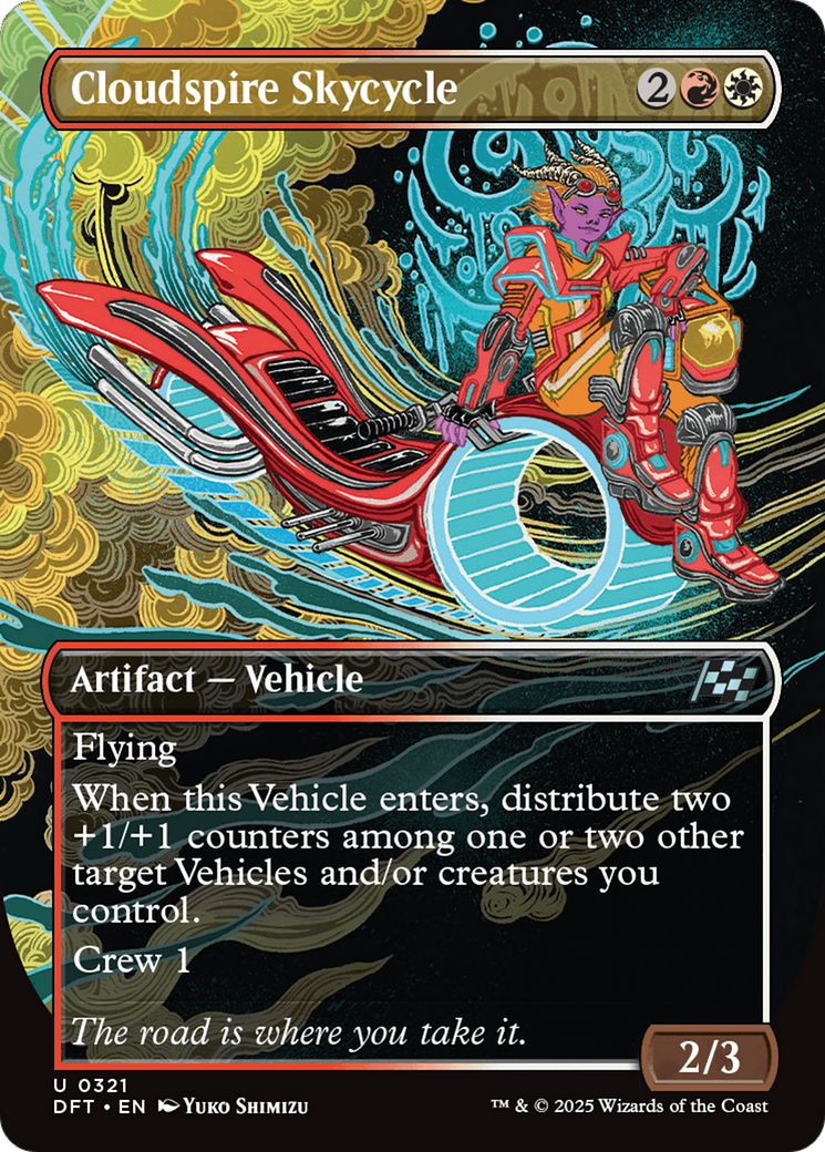 Cloudspire Skycycle (Borderless) (DFT-321) - Aetherdrift (Borderless) Foil