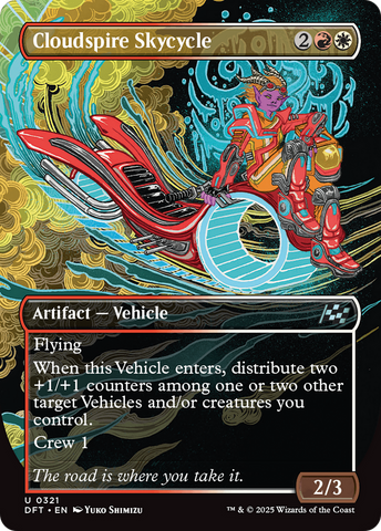 Cloudspire Skycycle (Borderless) (DFT-321) - Aetherdrift (Borderless) Foil