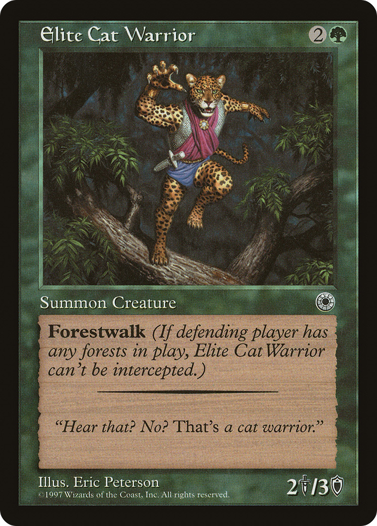 Elite Cat Warrior (Flavor Text) (POR-)  - Portal