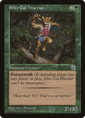 Elite Cat Warrior (Flavor Text) (POR-)  - Portal
