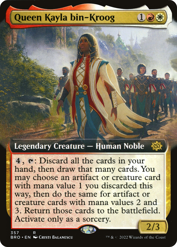 Queen Kayla bin-Kroog (Extended Art) (BRO-357)  Foil - The Brothers' War: (Extended Art)