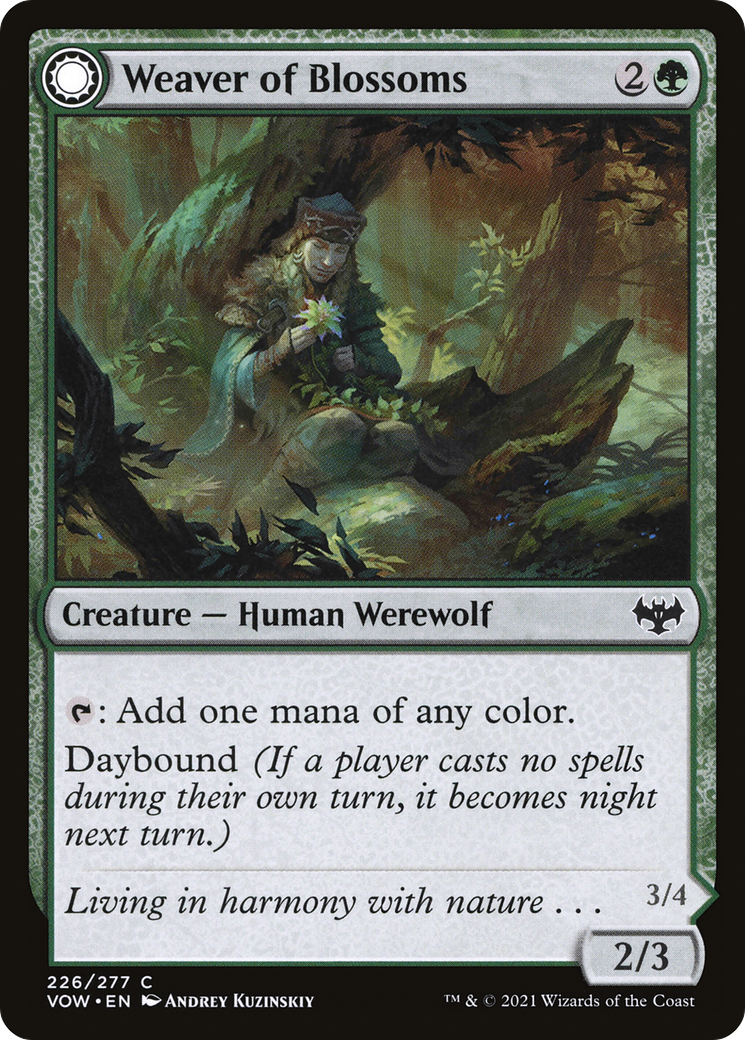 Weaver of Blossoms (VOW-226)  Foil - Innistrad: Crimson Vow: (Double Faced Transform)