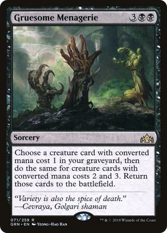 Gruesome Menagerie (GRN-071)  - Guilds of Ravnica