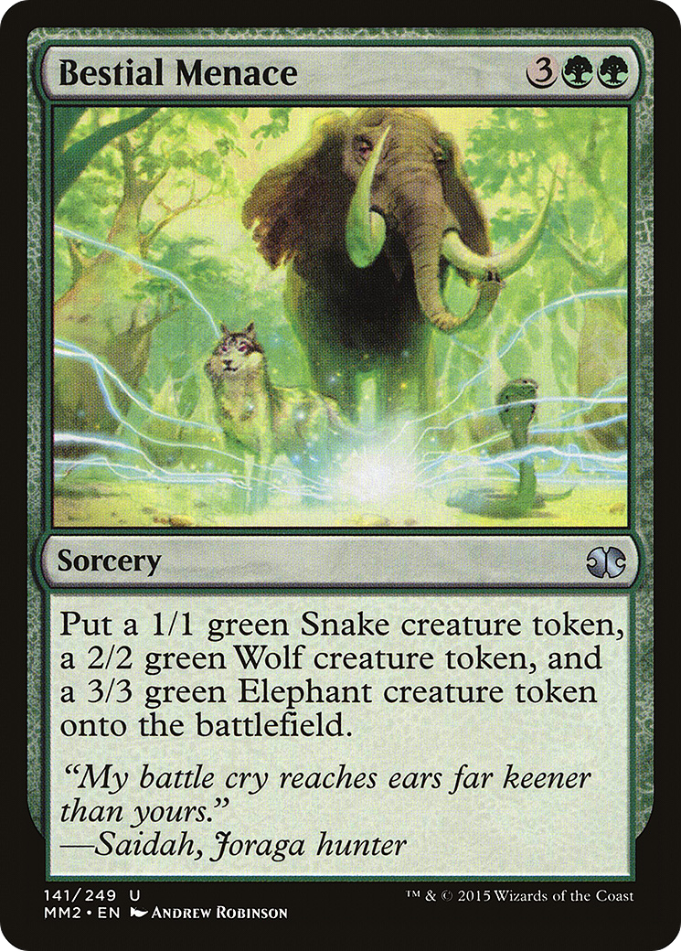 Bestial Menace (MM2-141) - Modern Masters 2015 Foil