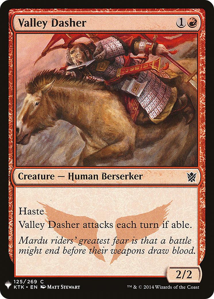 Valley Dasher (LIST-KTK-125)  - The List