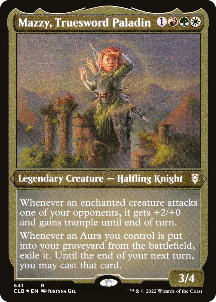 Mazzy, Truesword Paladin (CLB-541)  Etched Foil - Commander Legends: Battle for Baldur's Gate