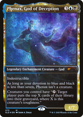 Phenax, God of Deception (SLD-075)  Foil - Secret Lair Drop: (enchantment, Showcase)