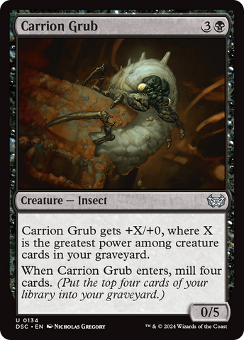 Carrion Grub (DSC-134)  - Duskmourn: House of Horror Commander
