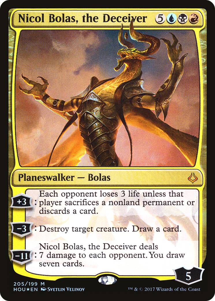 Nicol Bolas, the Deceiver (HOU-205)  Foil - Hour of Devastation