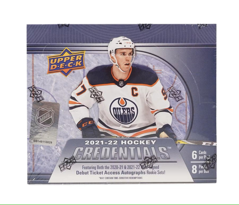 2021-22 Upper Deck Credentials Hockey Hobby Box