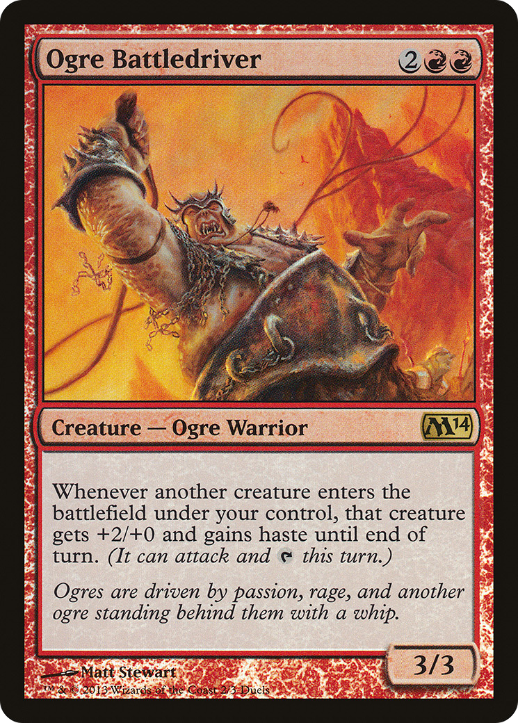 Ogre Battledriver (MEDIA-002)  Foil - Duels of the Planeswalkers 2014 Promos