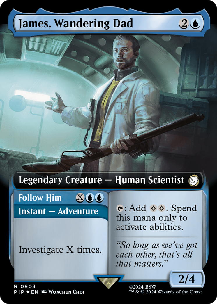 James, Wandering Dad (Extended Art) (Surge Foil) (PIP-903) - Fallout: (Extended Art) Foil