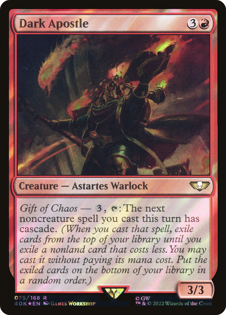 Dark Apostle (Surge Foil) (40K-075)  Foil - Warhammer 40,000 Commander