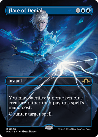 Flare of Denial (Borderless) (MH3-326)  Foil - Modern Horizons 3