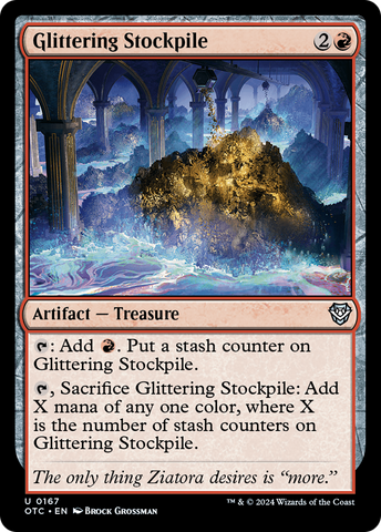 Glittering Stockpile (OTC-167)  - Outlaws of Thunder Junction Commander