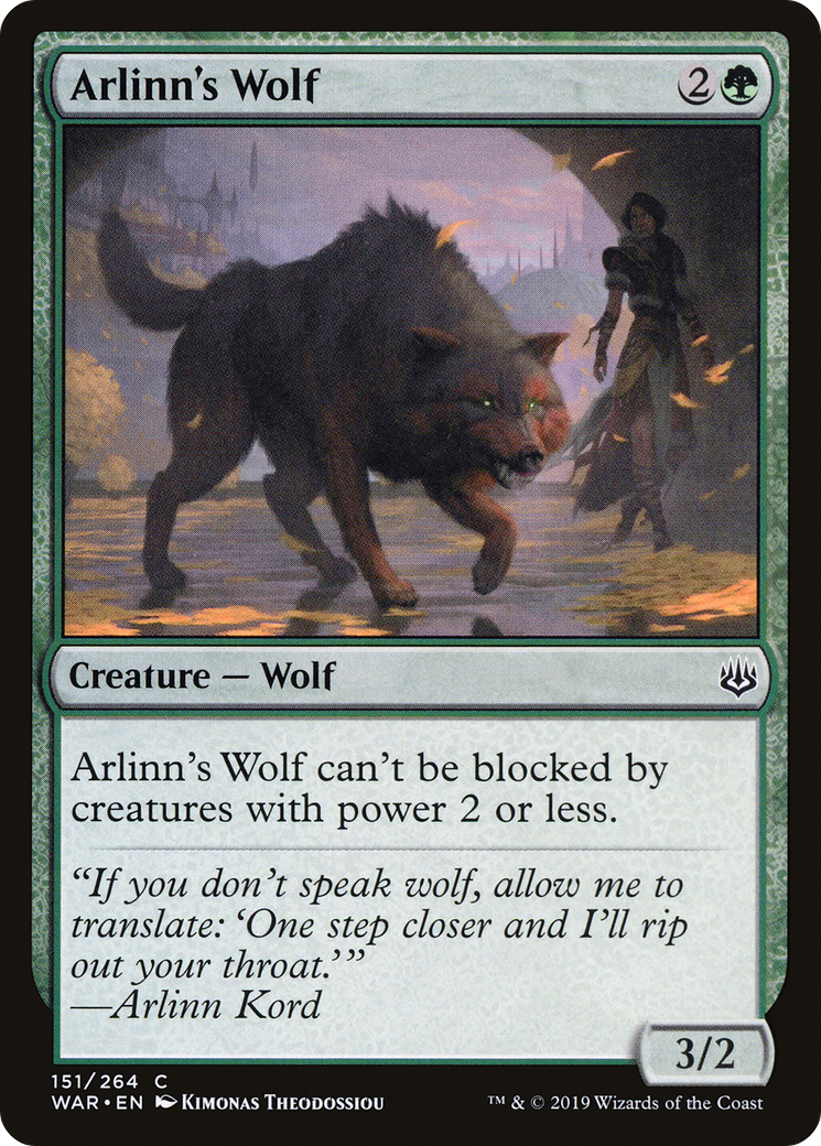 Arlinn's Wolf (WAR-151)  Foil - War of the Spark