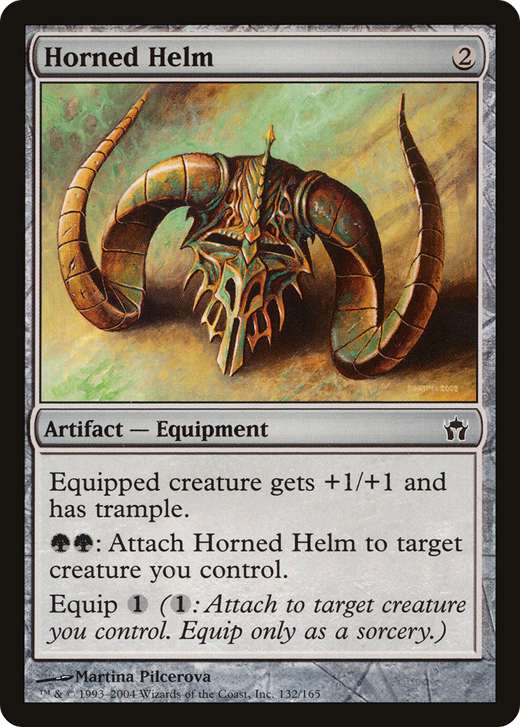 Horned Helm (5DN-132)  Foil - Fifth Dawn