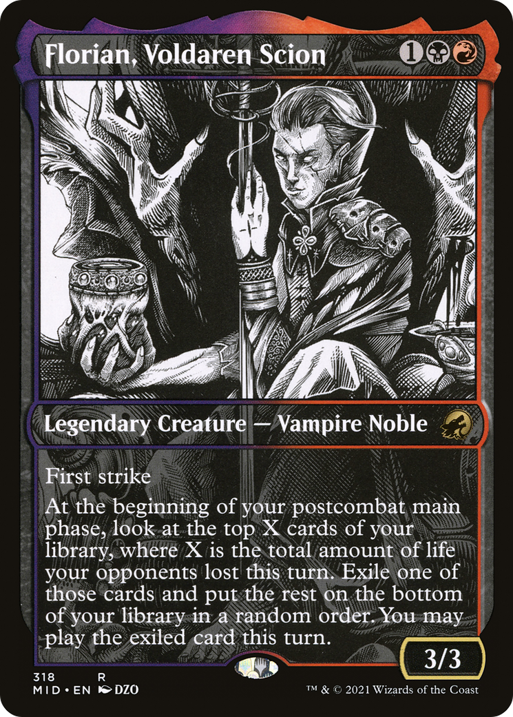Florian, Voldaren Scion (Showcase) (MID-318)  - Innistrad: Midnight Hunt: (Showcase)