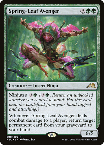 Spring-Leaf Avenger (NEO-208)  Foil - Kamigawa: Neon Dynasty
