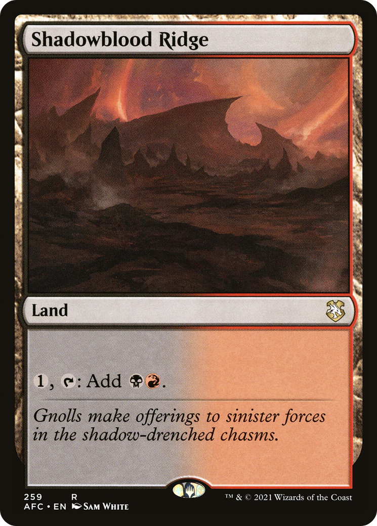 Shadowblood Ridge (AFC-259) - Adventures in the Forgotten Realms Commander