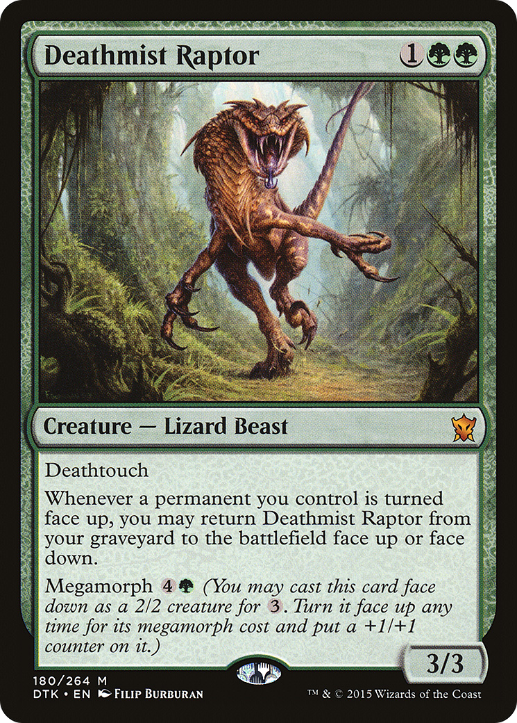 Deathmist Raptor (DTK-180)  Foil - Dragons of Tarkir