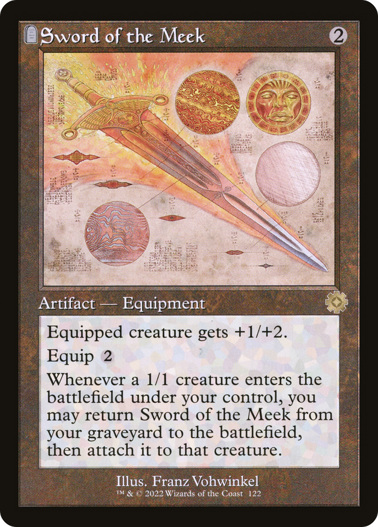 Sword of the Meek (Schematic) (BRR-122)  Foil - The Brothers' War Retro Artifacts: (tombstone)