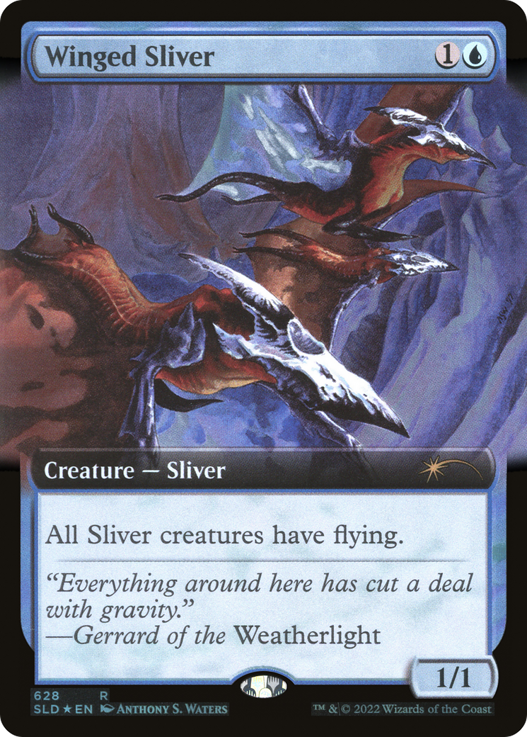 Winged Sliver (Extended Art) (SLD-628)  Foil - Secret Lair Drop: (Extended Art)