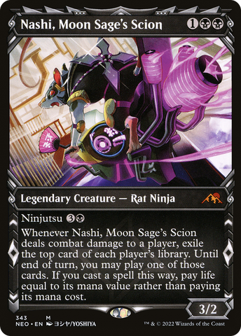 Nashi, Moon Sage's Scion (Showcase) (NEO-343)  - Kamigawa: Neon Dynasty: (Showcase)