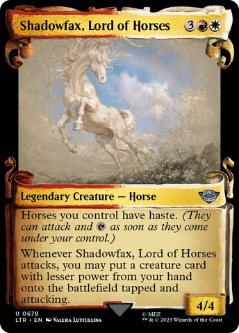 Shadowfax, Lord of Horses (Showcase Scrolls) (LTR-678) - The Lord of the Rings: Tales of Middle-earth: (Showcase) Foil