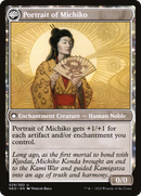 Michiko's Reign of Truth (NEO-029)  - Kamigawa: Neon Dynasty: (fandfc, enchantment)