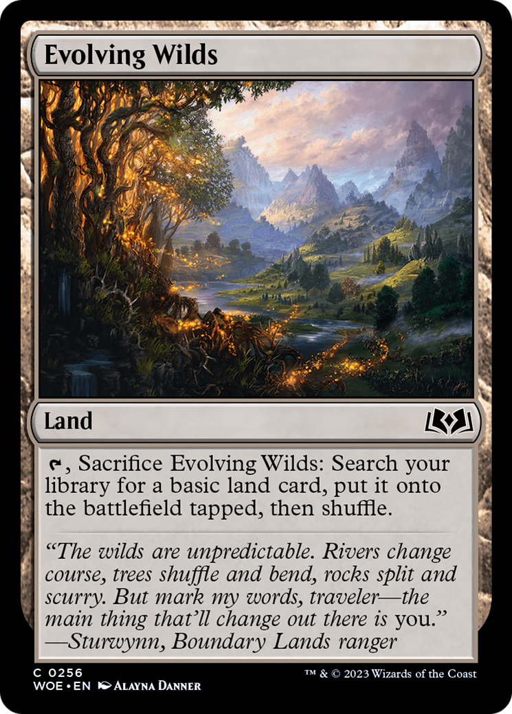 Evolving Wilds (WOE-256)  - Wilds of Eldraine