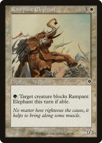 Rampant Elephant (INV-028) - Invasion Foil