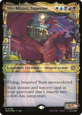 Niv-Mizzet, Supreme (Halo Foil) (MAT-219)  Foil - March of the Machine: The Aftermath: (Showcase)