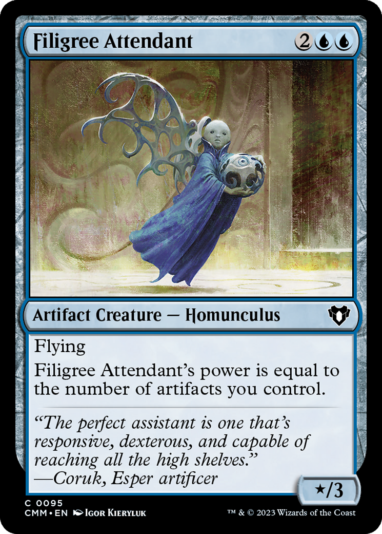 Filigree Attendant (CMM-095)  Foil - Commander Masters