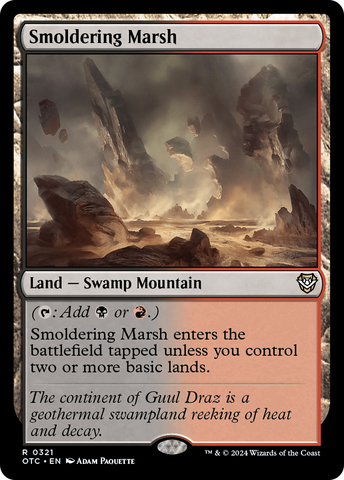 Smoldering Marsh (OTC-321)  - Outlaws of Thunder Junction Commander