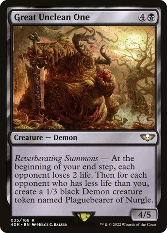 Great Unclean One (40K-035)  - Warhammer 40,000 Commander