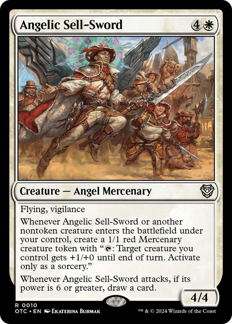 Angelic Sell-Sword (OTC-010)  - Outlaws of Thunder Junction Commander