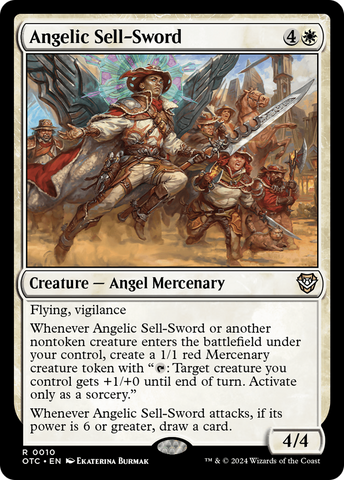 Angelic Sell-Sword (OTC-010)  - Outlaws of Thunder Junction Commander